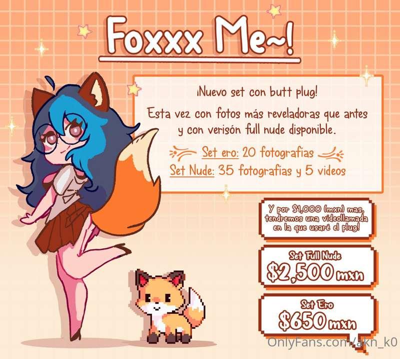 Foxxx Me! Será el set de este mes :D Estaré usando un plug a..