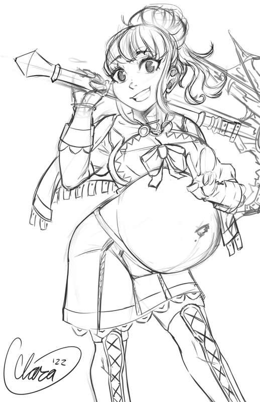 (Sketch, R18) Hilda, Three Hopes version!