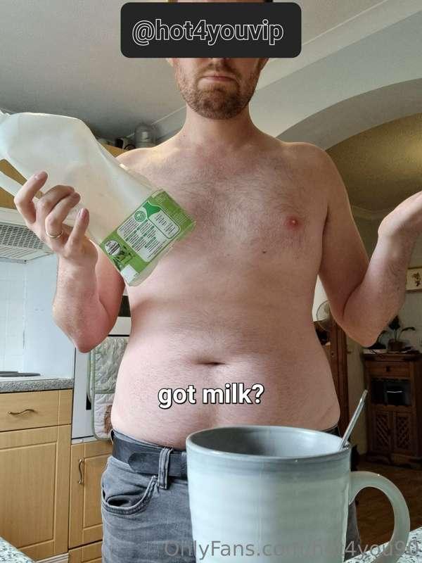 Out of milk for my coffee ☕️😔
....or am I? 😈💦