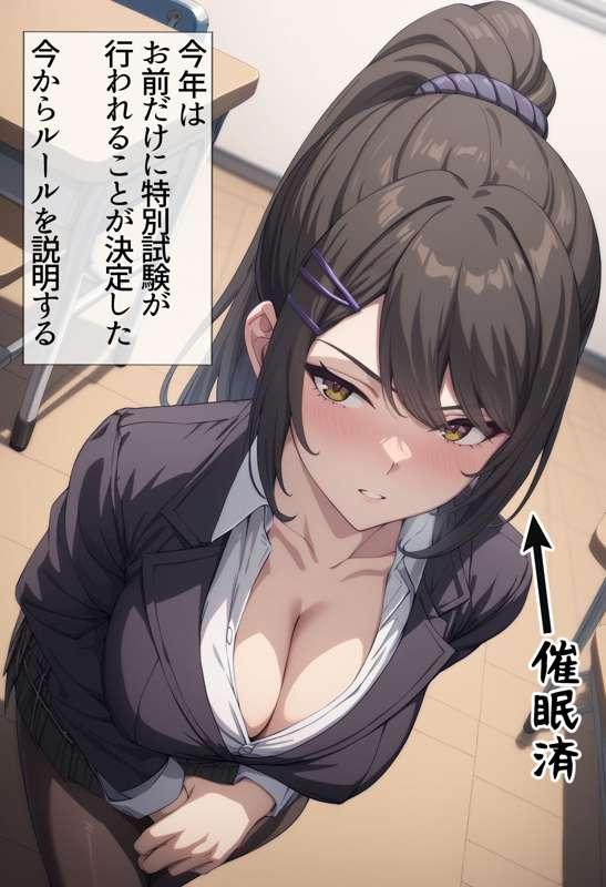 【標準プラン向け】特別試験(R18)を行う茶柱先生　52枚(zip, pdf有り)