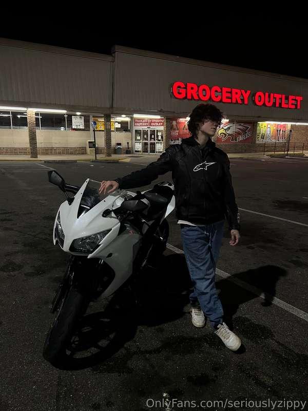 Being a good boy and finding out how to ride a motorcycle 