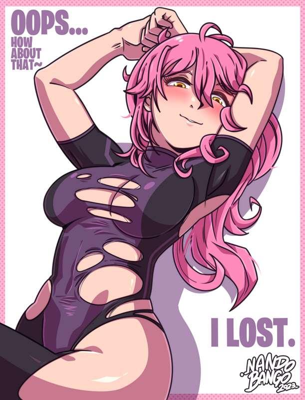 DIGI.DEV1 torn clothes pinup - OC Commission