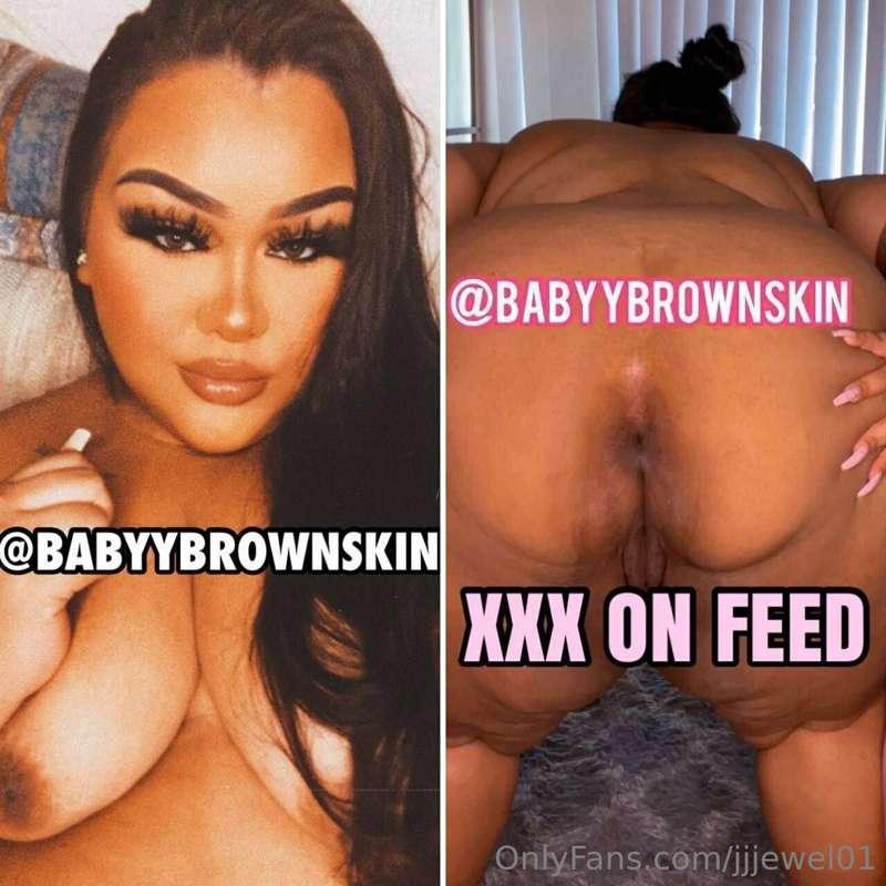 @BABYYBROWNSKIN has the 𝒋𝒖𝒊𝒄𝒊𝒆𝒔𝒕 ass & the 𝒘𝒆𝒕𝒕𝒆𝒔𝒕 pussy on ..