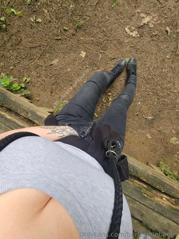 Wanked in the woods on my dog walk this afternoon.....just a..