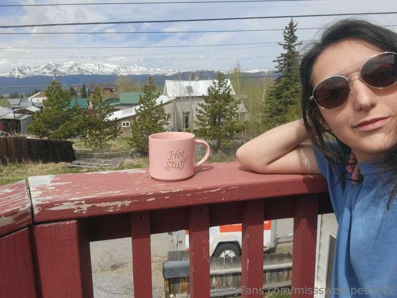 Had a lovely wake up in the mountains this morning. Now off ..