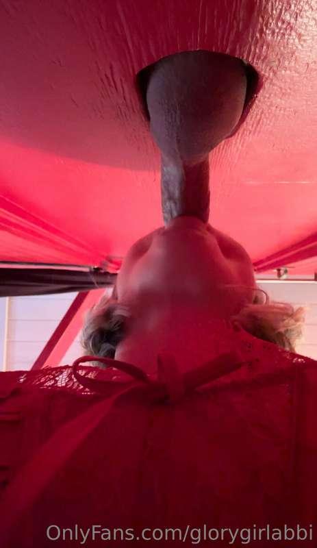 I kind of like this angle of myself sucking cock through a G..