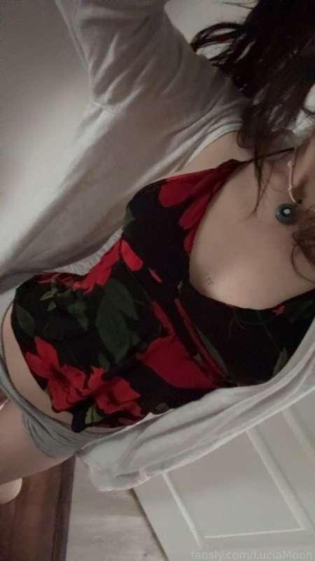 I made this top!!  ❤️ I’ve been trying to teach myself how to sew it’s been so fun I wanna take pics in the other things I have made but this was my first creation.🥀 #fyp #smallboobs #girlnextdoor #nipplepiercing