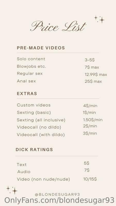 💖 General price list  💖 Cam show info (English) 💖 Cam show i..