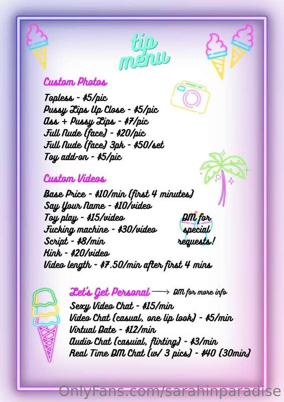 𝐓𝐢𝐩 𝐌𝐞𝐧𝐮 𝐮𝐩𝐝𝐚𝐭𝐞 😏  DM me for any requests or inquiries, espe..