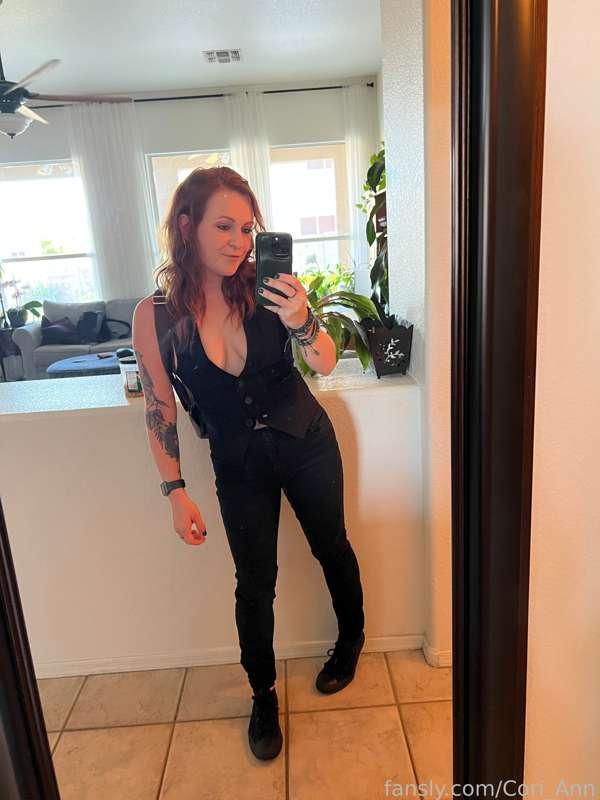 My look tonight is black on black on black… do you approve?

I was always pushed into a position where I needed to be super feme or not as loved/accepted.

I love finally being at a place in life of not always having to adhere to being feme.

That is def not always me. I grew up being attracted to everyone besides their sexual orientation. &lt;3 I deeply just care about people and their stories and their journeys &lt;3 I love hearing all their stories and being the biggest cheer leaders in their stories.

And I realize I need to be a cheerleader in my own &lt;3

I am LOVE pushing my more androgynous side. It has always been pushed down before, and it is a part of me I am loving.

In my relationships, I usually tend to be the protector and dom/top. (overall, but eso with girls) I love to take care... and I am seeing how that translates into my sexuality.

Although I LOVE being a good switch too and taken advantage of/choked/get me out of my head and just take me...

whew.... that's enough for one post! I am an all hot and bothered now! lol

Thank you for being a part of my sexual adventures and awaking &lt;3


#fyp #dom #masc #tomboy #redhead #lesbian #bisexual #top