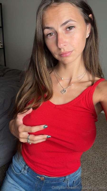 If you took this red top off me right now, would you kiss my..