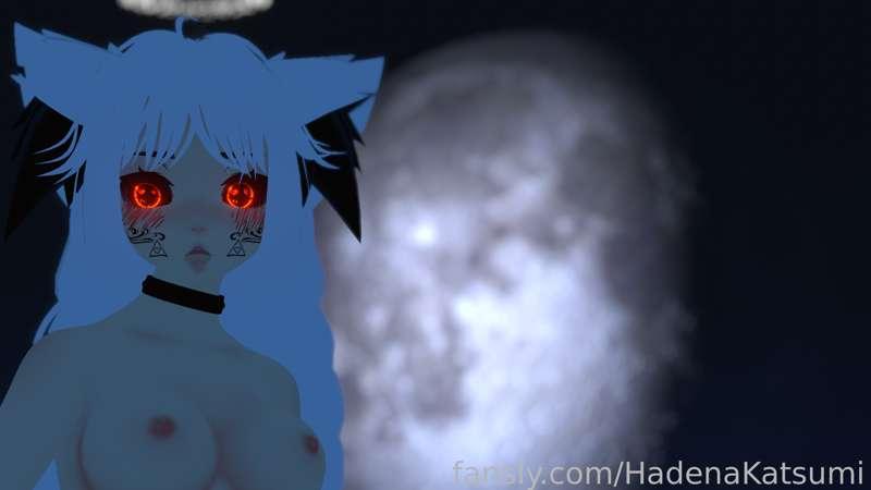 "The moon's out.. wanna hang out with me in this gorgeous night~?"🤍