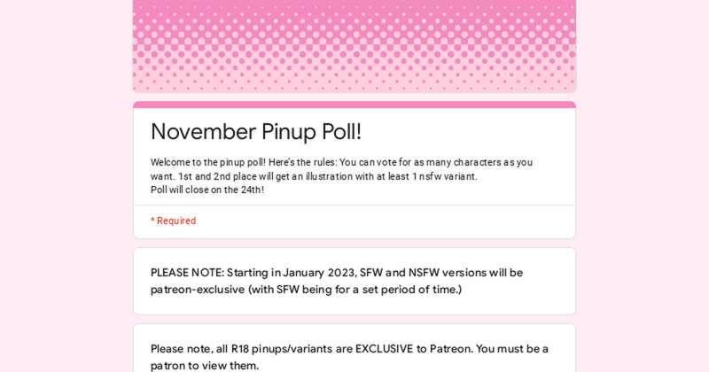 December Pinup Poll