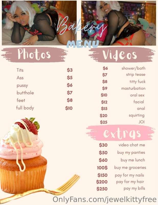 Hello again 🫠 this is my new updated menu! ❤️🥴✨ Isn’t it ado..
