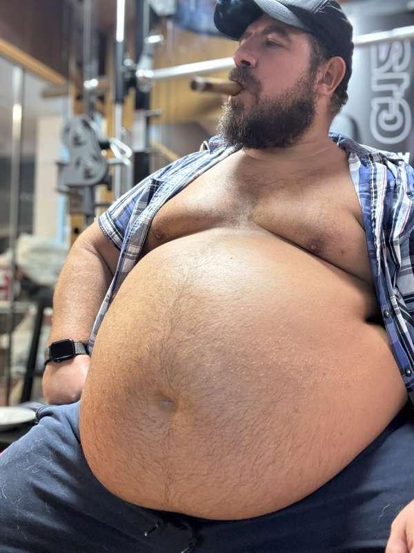 Very fat trucker…