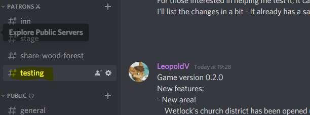 Upcoming release available for testing