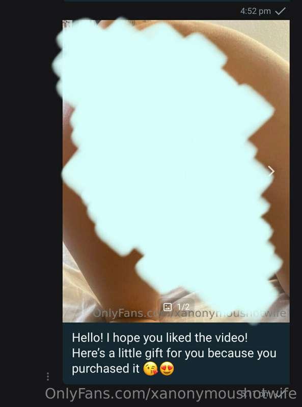 When you buy my videos you almost always get a free gift. 
T..