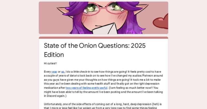 Thank you so much to everyone who's responded and is still responding to this!! I'm going to keep taking responses until March 6 and then combine results into a big chart that I'll share here!!