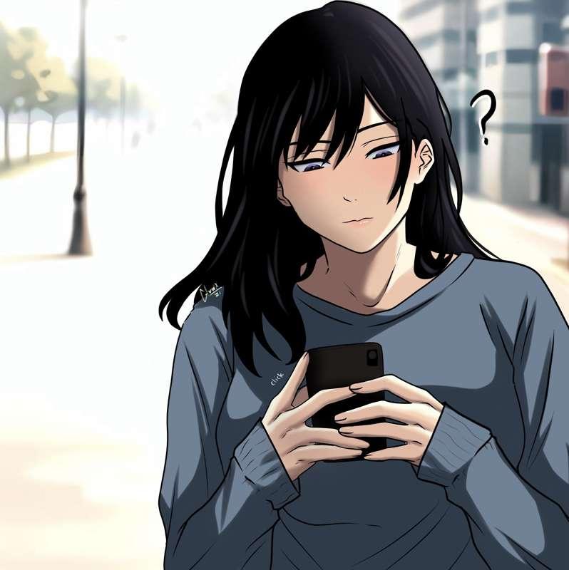 Texting with Aki [small comic]