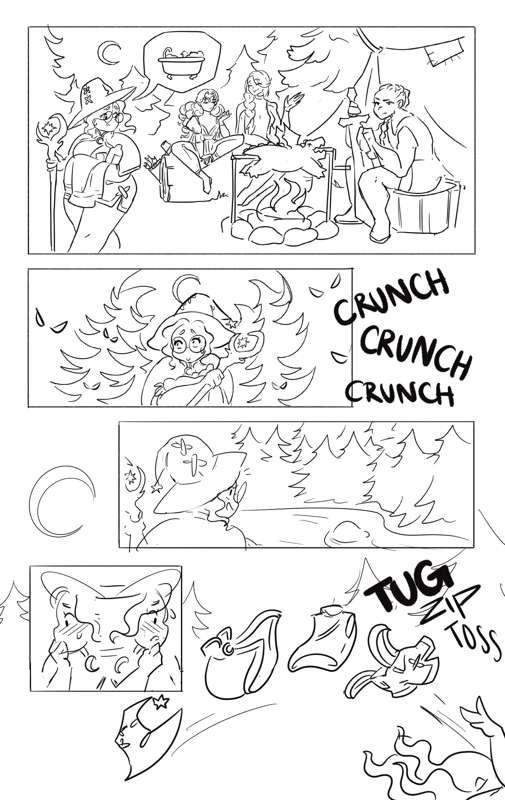 Sex With the Satyr pg 1 linework