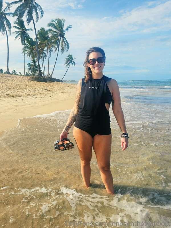 A nice walk along the beach(On holiday obviously, as this is..