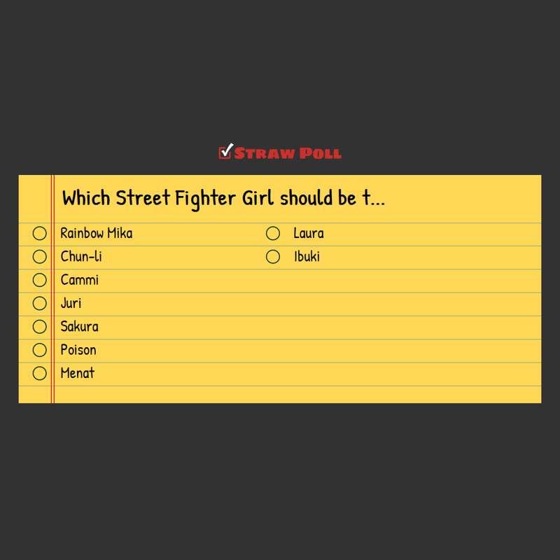 This Months Fanart/PinUp Poll is Street Fighter Girls! Go Vote