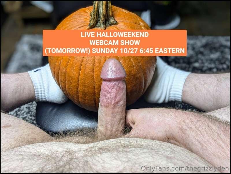 LIVE webcam show TOMORROW! Halloween themed with lots of chi..