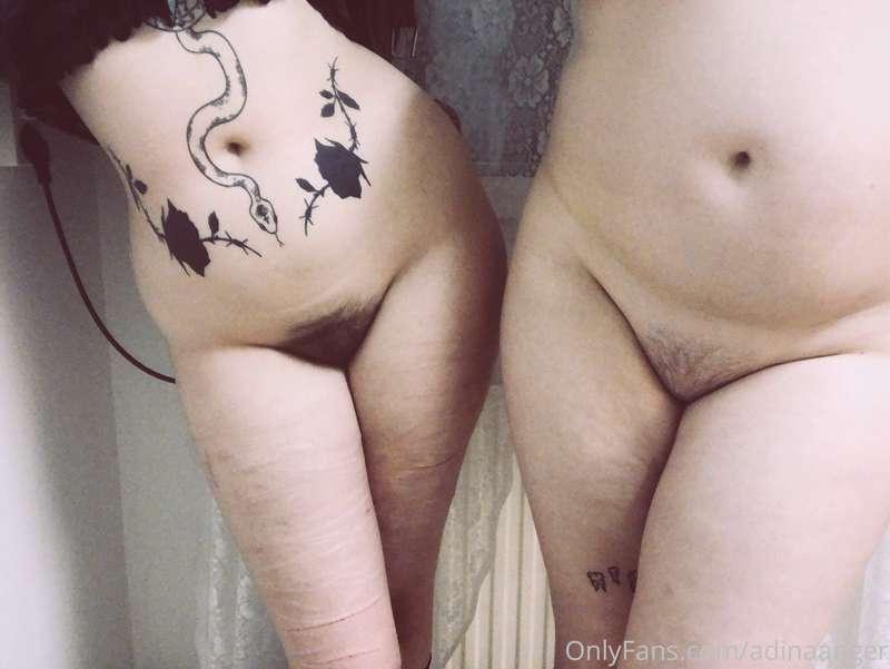 me and @gothbless showing our cute butts in my kitchen? yes...