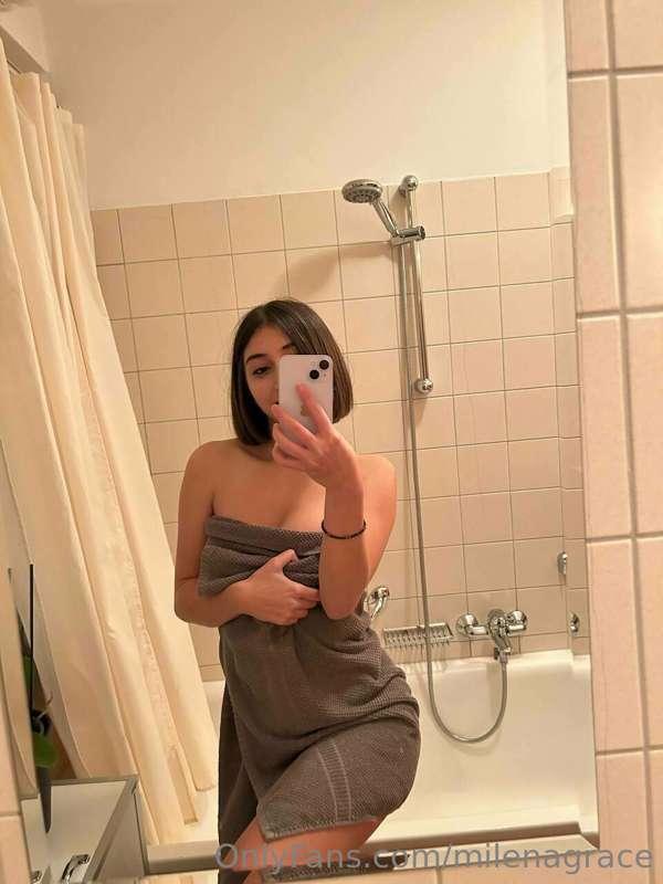 This shower was good after so much whip cream on my body 🤤😈 ..