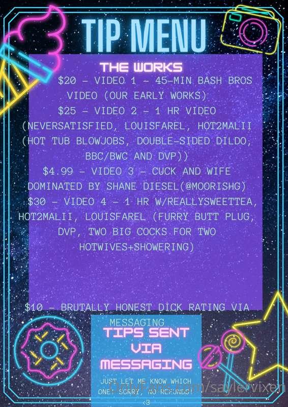 TIP MENU - The Works🖤
$20 - Video 1 - 45-min Bash Bros video..