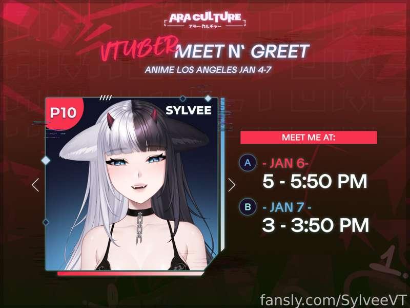 Super excited to announce that I'll be doing my first ever meet n greet at Anime Los Angeles courtesy of @/araculture_ on Twitter! 💕

Come say hi at booth #1315 and take pictures with my silly lil cardboard cutout, I would love that so much! :D

#fyp #VTuber #anime #animelosangeles #meetngreet #SylveeVT
