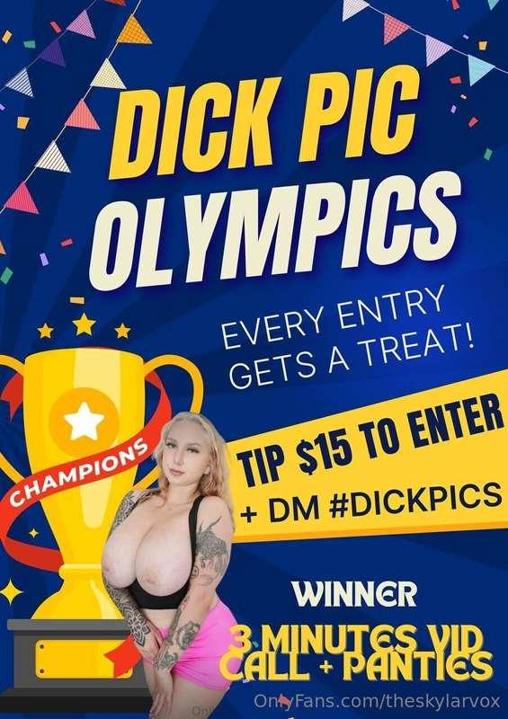 🏆 ***DICK PIC OLYMPICS*** 🏆 Attention, Dirty Boys! It's time..