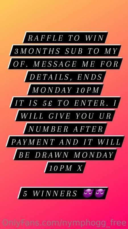 Message me on my socials if u want to enter as here i cant a..