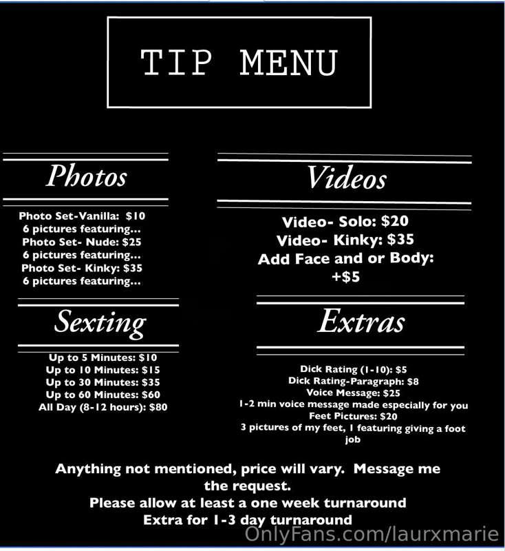 Posting a tip menu for some frequent requests… may change ov..