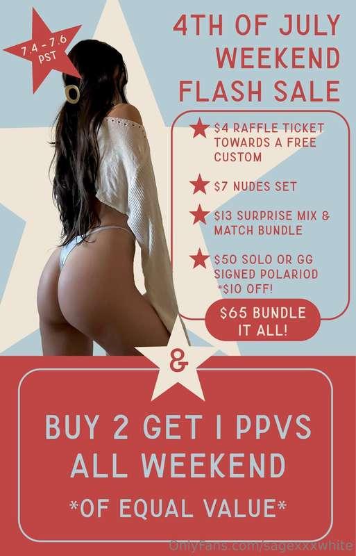 🇺🇸 LAST DAY FOR 4TH OF JULY WEEKEND DEALS! 🇺🇸⭐️ $4 raffle ti..