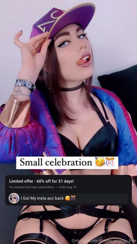 I got my insta acc back so🎊🎊🎊 
Party with me 😏
https://onlyf..