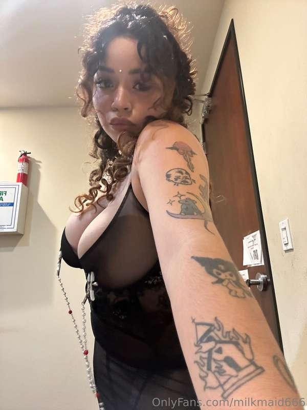 Nipple clamps and sheer dress 🥰
