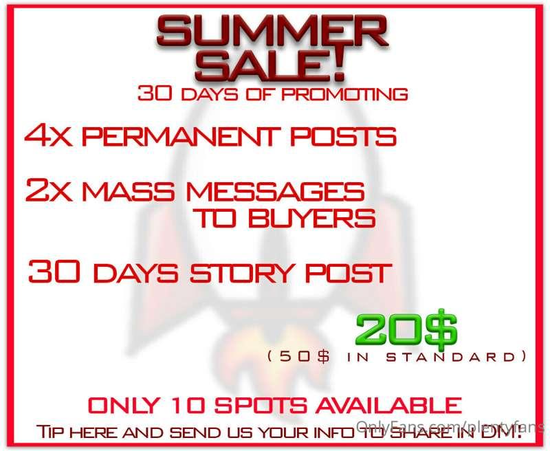GET PROMOTED FOR A WHOLE MONTH!