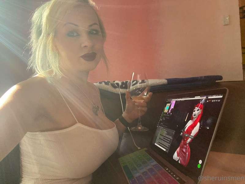 “I’m chilling on my couch drinking wine and draining pigs he..