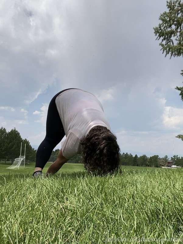 lil bit of a stretch in the sun today🙂