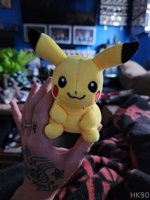 Isn't my new little Pikachu so cuuuute!!!! Swipe to see his ..