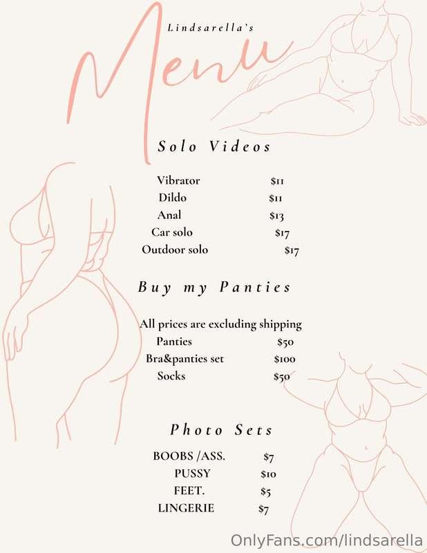 The tip menu!  These are all the things I have in my vault r..