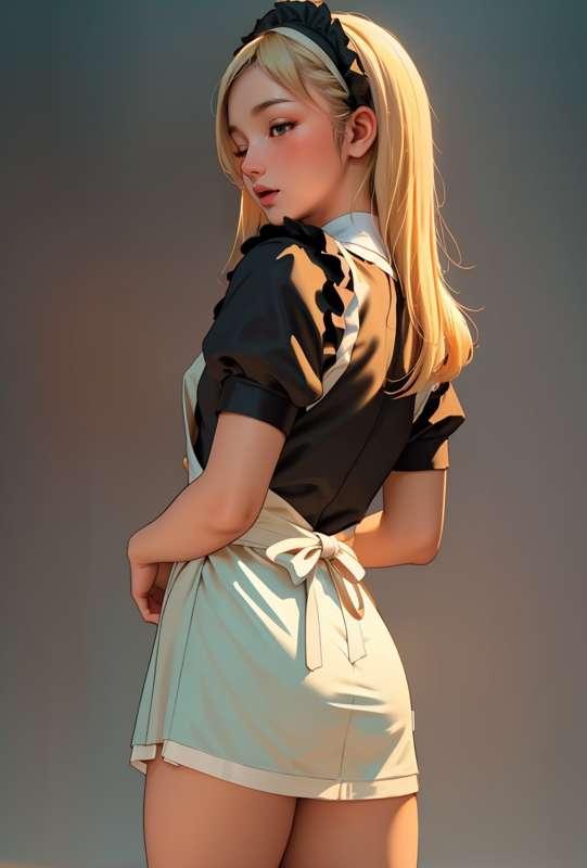 maid back view