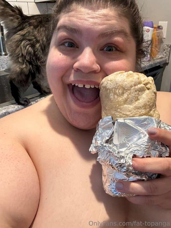i forgot to show y’all my big burrito from yesterday!!