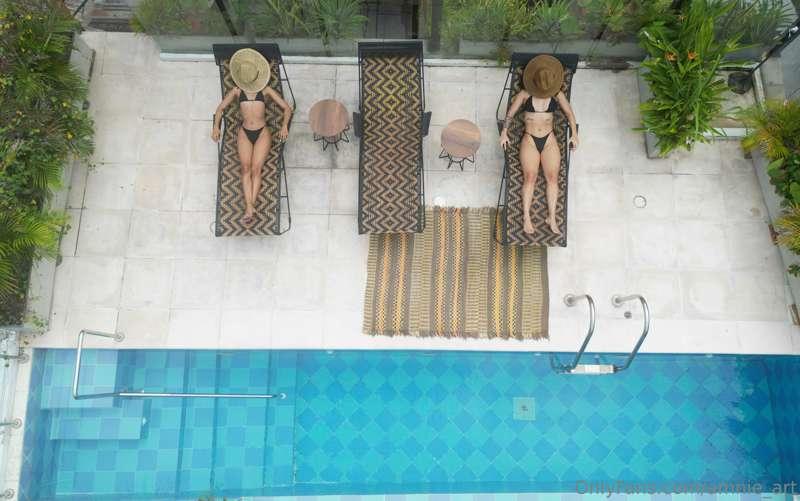 Two girls sunbathing, do you go to us?