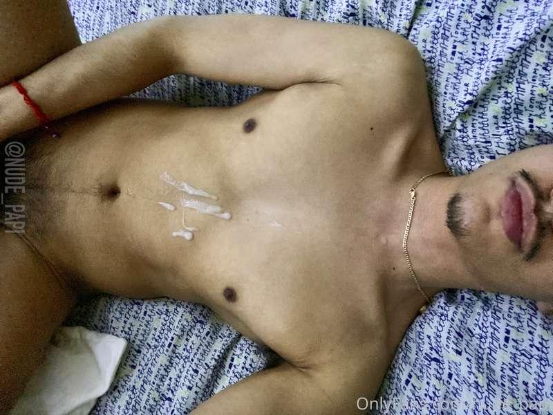 Lick my cum off my stomach?