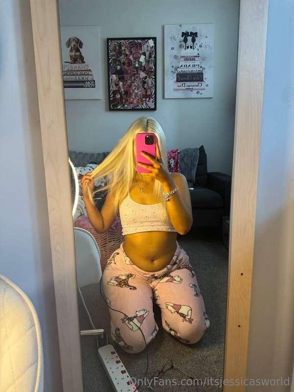 You like that I casually wear JUST this at home? 😈