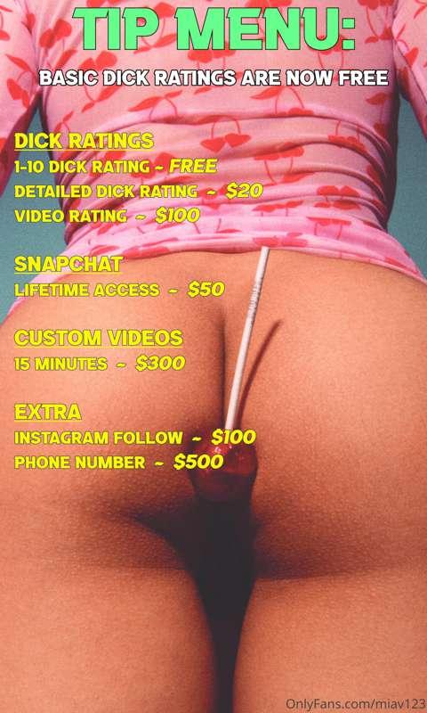 TIP MENU: