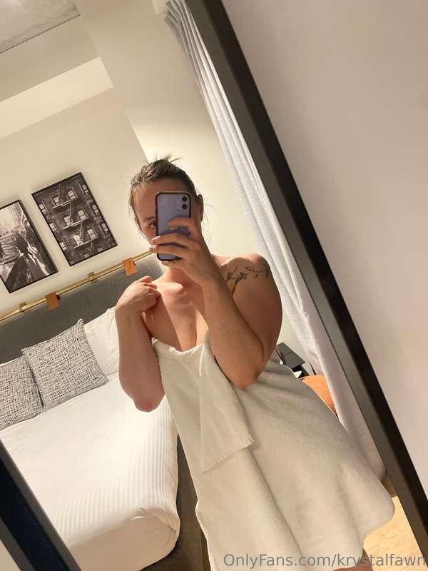 Work trip means a cold bed and just my trusty fingers tonigh..