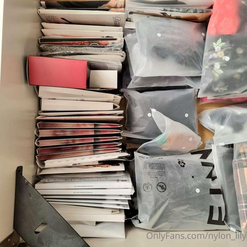 My Pantyhose and stocking collection nicely organised at las..